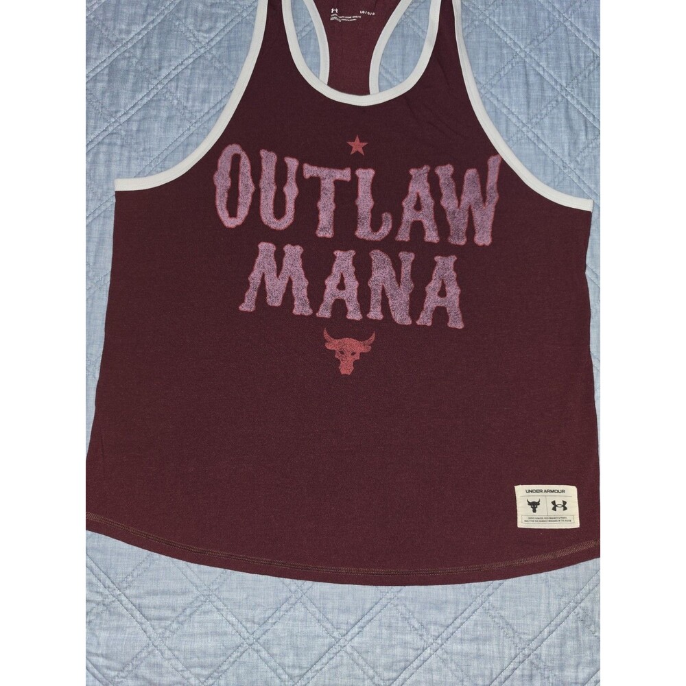 Under Armour UA Men's Project Rock Outlaw Mana Tank Top Red 1367120 Large